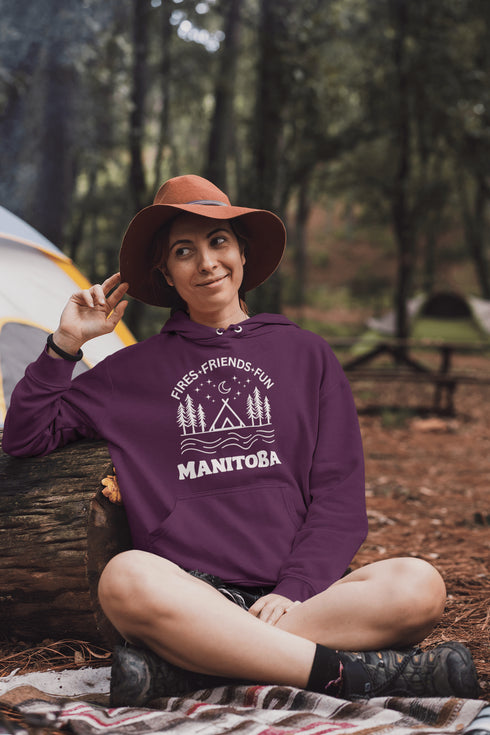 C & Win Sports Manitoba-Fires, Friends, Fun Hoodie Purple / S - C & Win Sports